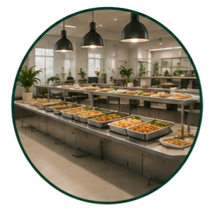 Gobelets coniques en restauration collective